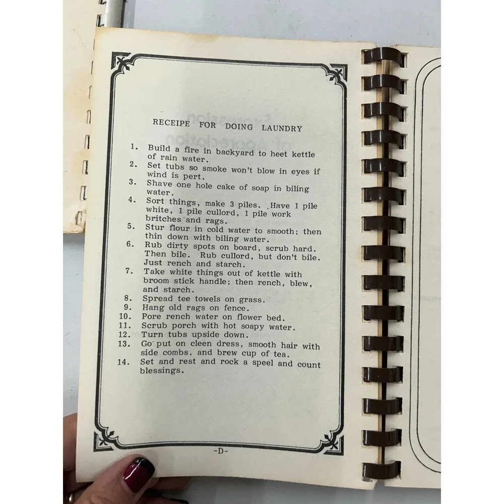 A Batch of Love Recipes Thomas‎ Manor N.C. Vintage Cookbook Spiral Bound